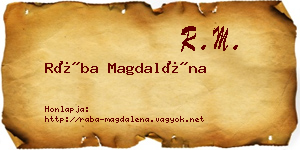 Rába Magdaléna névjegykártya
